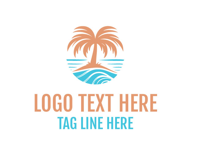 Palm Tree Holiday Logo