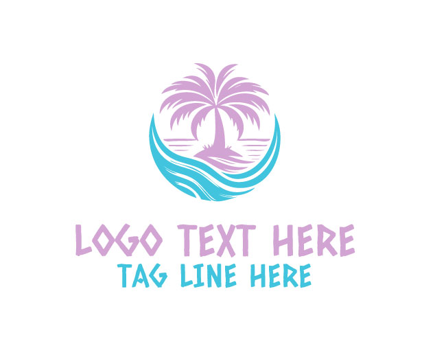 Palm Tree Travel Logo