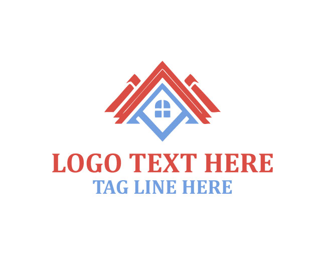  Abstract Roofing Line Logo