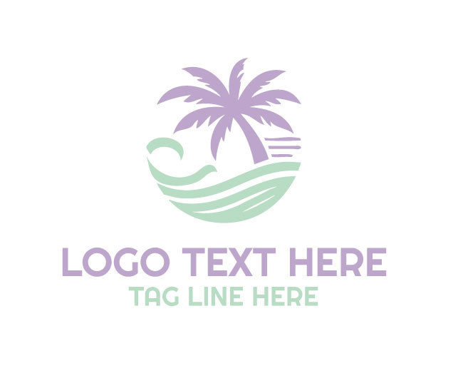 Palm Tree Vacation Logo