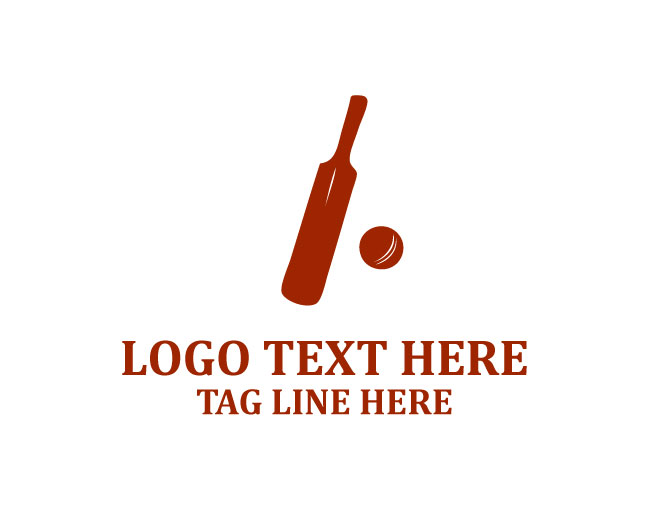 Simple Cricket Bat Logo