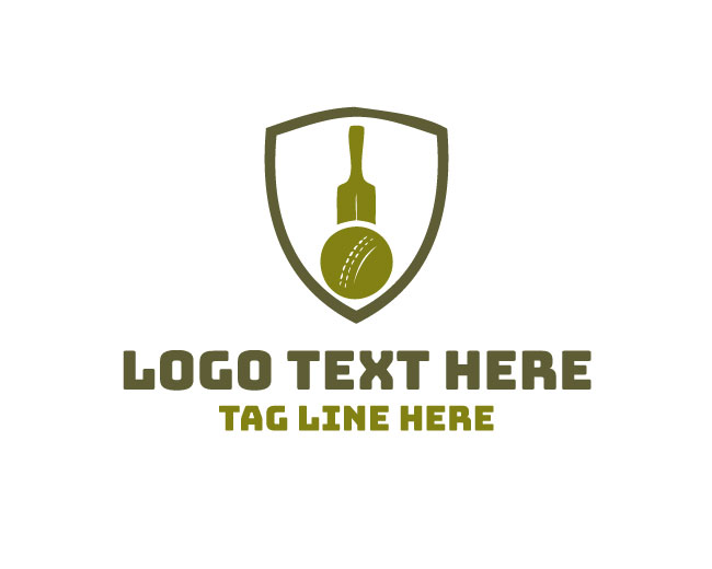 Cricket Bat Icon Logo