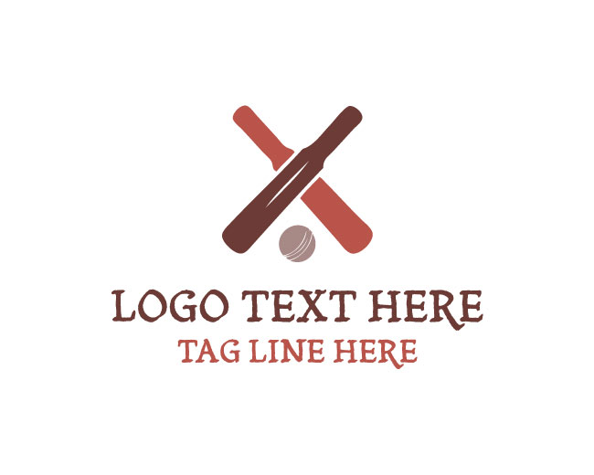 Classic Cricket Bat Logo