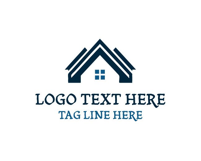 Abstract Roofing Peak Mark Logo