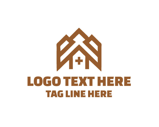 Abstract Roofing Structure Line Logo