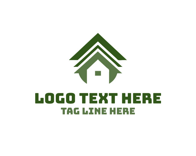 Abstract Roofing Build Line Logo