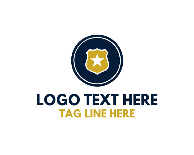 Flat Police Badge Logo