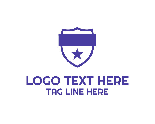 Solid Police Badge Logo