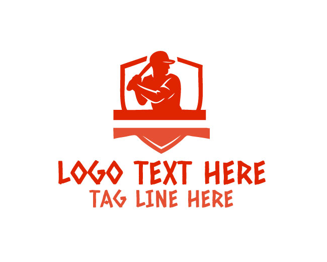 Baseball Player Logo