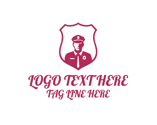 Strong Police Officer Logo