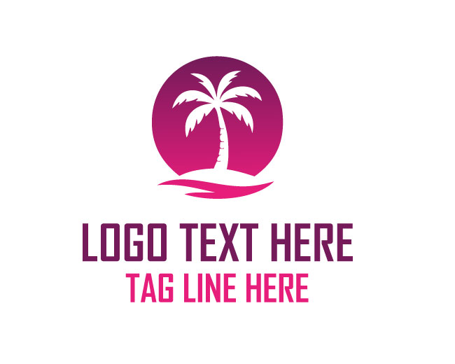 Tropical Palm Tree Logo