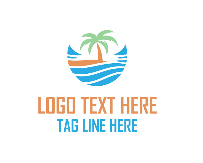 Island Palm Tree Logo