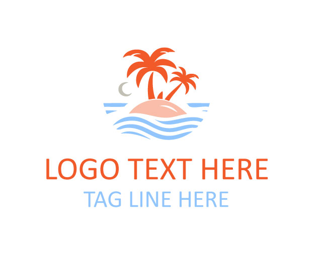 Nature Palm Tree Logo
