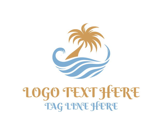 Clean Simple Palm Tree Logo
