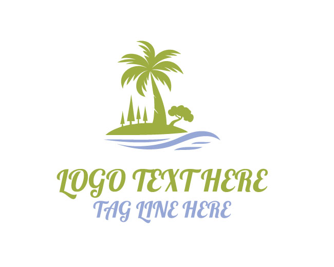 Basic Simple Palm Tree Logo
