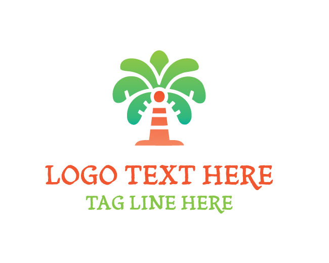 Straight Simple Palm Tree Logo