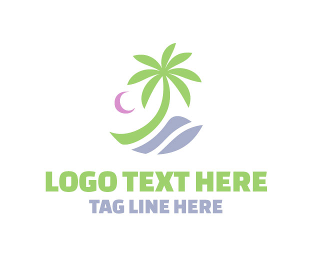 Soft Simple Palm Tree Logo