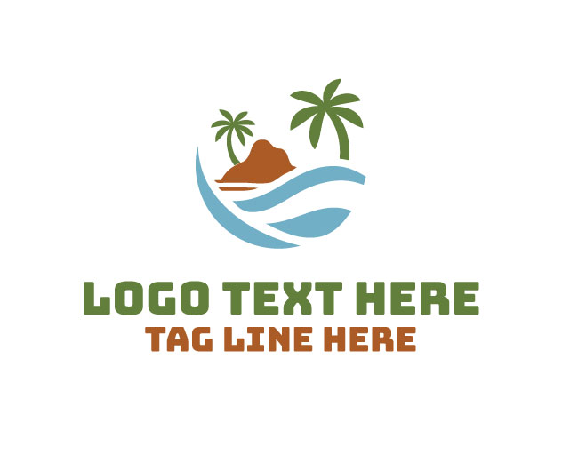 Light Simple Palm Tree Logo