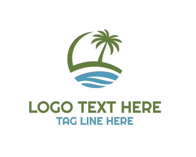Slim Simple Palm Tree Logo
