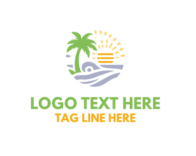 Pure Simple Palm Tree Logo