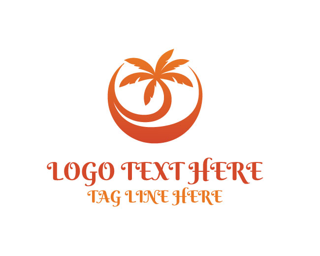 Resort Palm Tree Logo