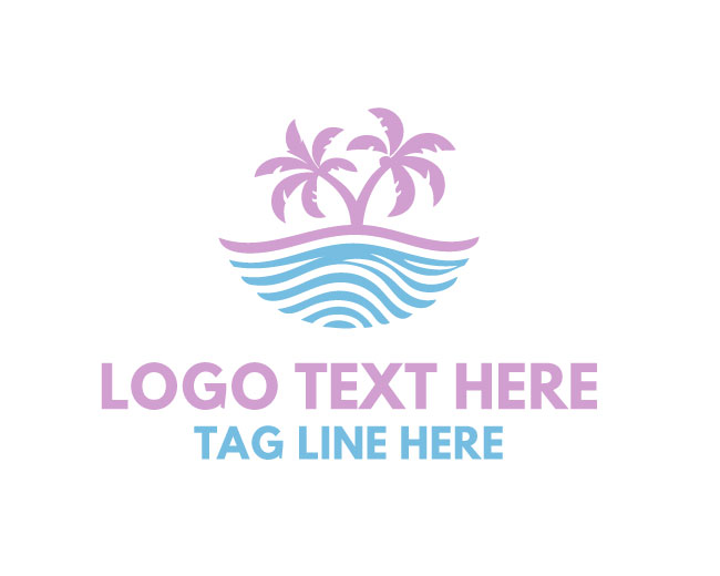 Palm Tree Reflection Logo