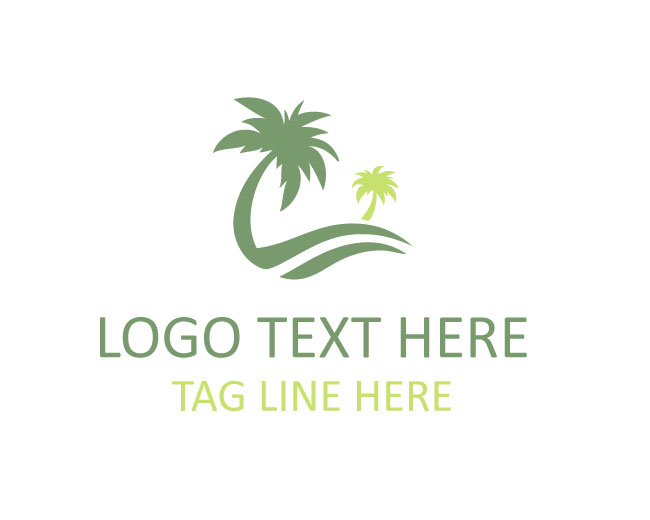Palm Tree Coastline Logo