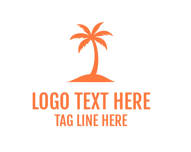 Tropical Scape Palm Tree Logo