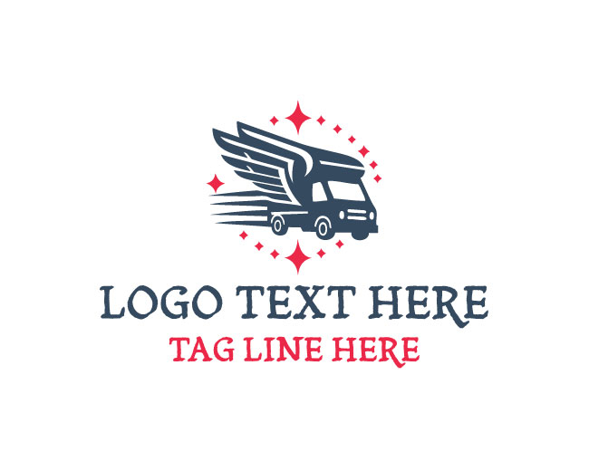Courier Delivery Truck Logo