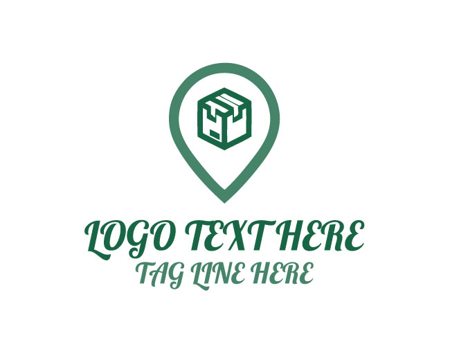 Courier Package in Hand Logo