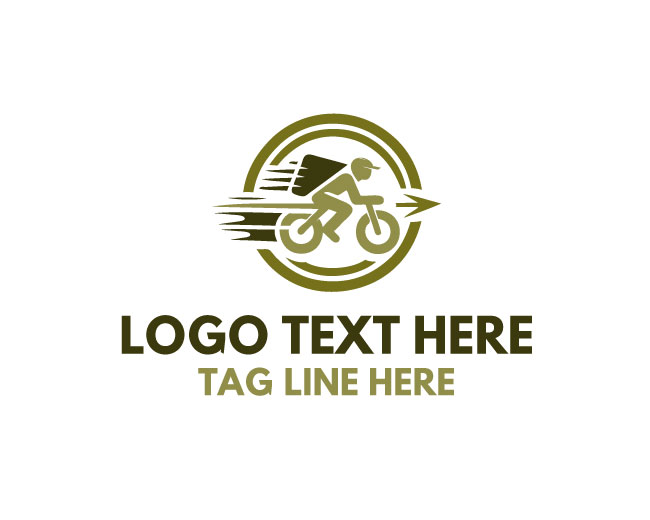 Courier Runner with Package Logo