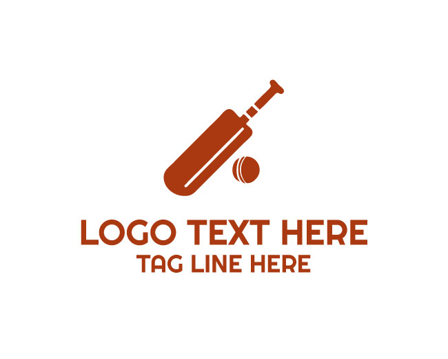 Classic Cricket Bat Logo
