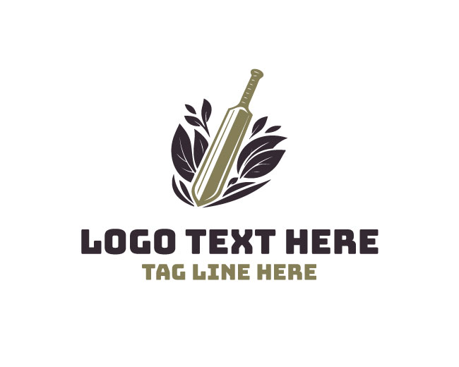 Bold Cricket Bat Logo