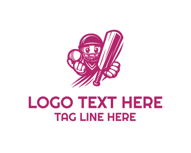 Modern Cricket Bat Logo