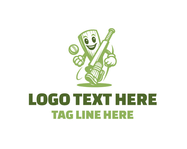 Thin Cricket Bat Logo