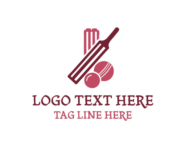 Single Cricket Bat Logo