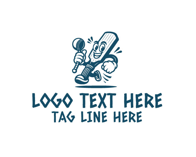 Basic Cricket Bat Logo