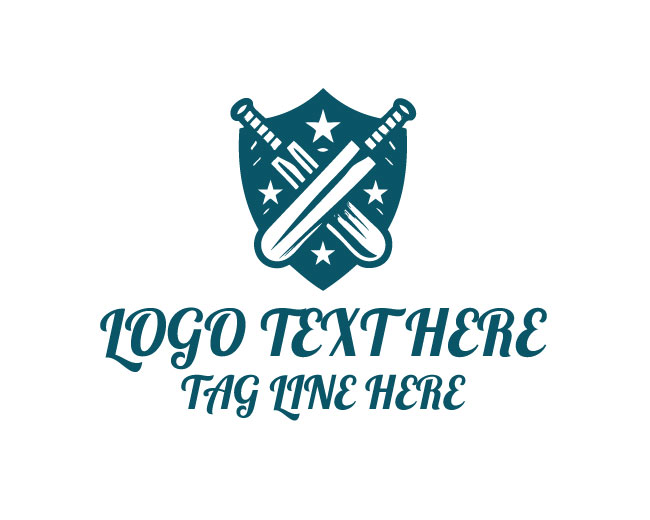 Straight Line Cricket Bat Logo