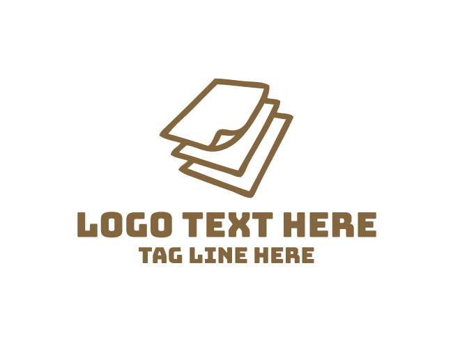 Minimal Paper Stack Logo