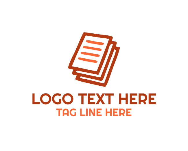 Paper Clip Document Logo