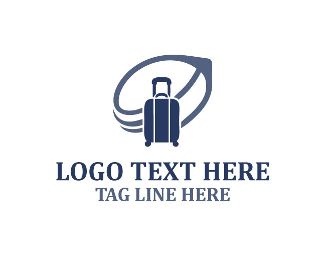 Blue Color Travel Bag Logo