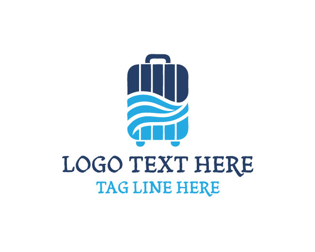Blue Travel Bag Logo