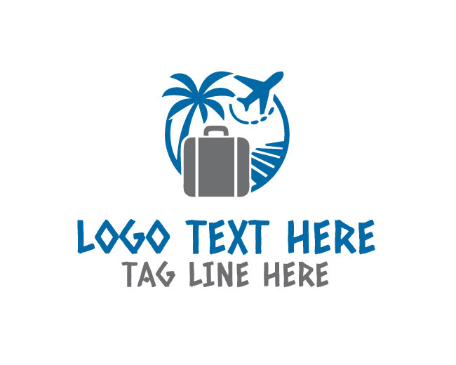 Travel Bag And Airplane Logo
