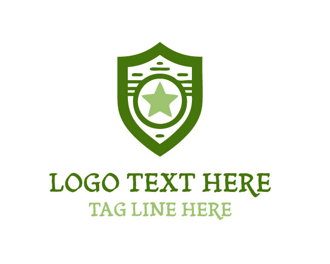 Metal Style Police Badge Logo