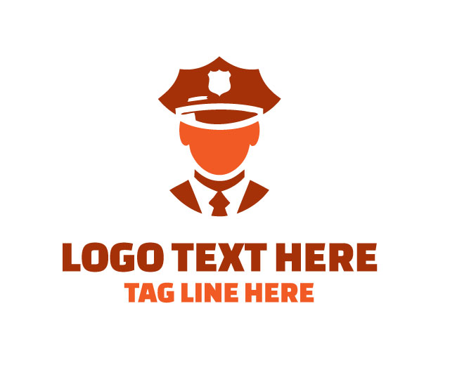 Front View Police Officer Logo