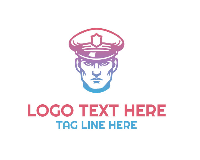 Side View Police Officer Logo