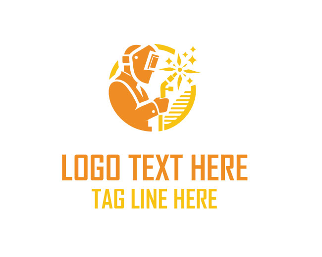 Welding Torch Spark Logo