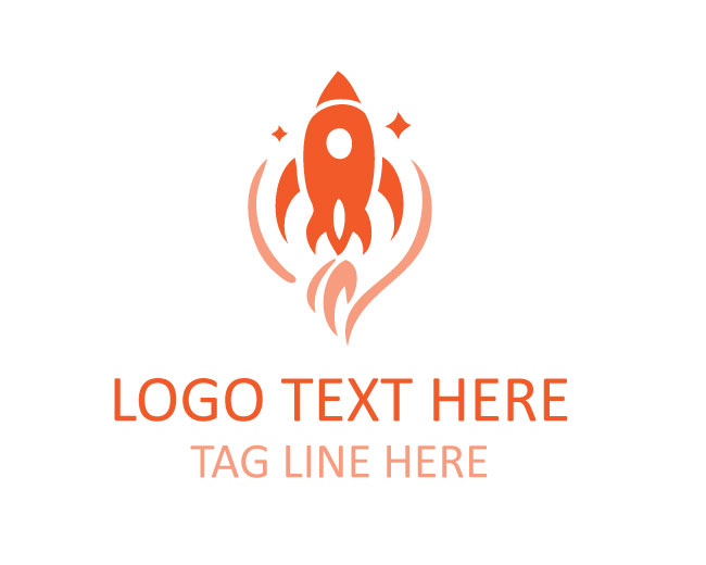 Digital Flare Rocket Tech Logo