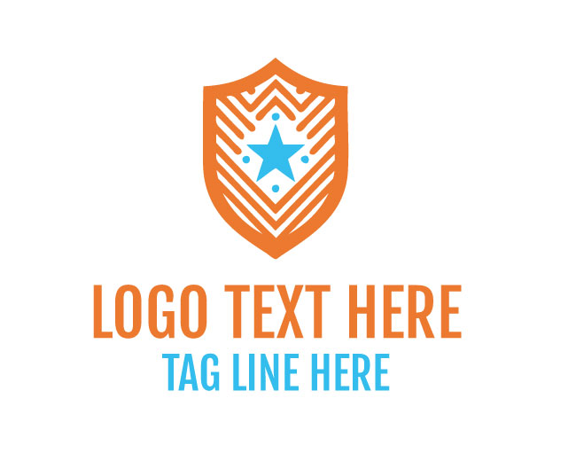 Bold Shield Star Logo