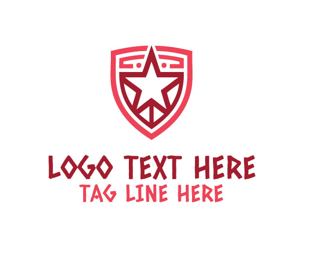 Minimal Shield Star Logo